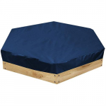 Kuusnurkne liivakasti kate Veekindel UV-kaitsega Tolmukindel 190T pol&uuml;estertaft V&auml;liliivakasti katted Terrassim&ouml;&ouml;bli kaitsja 140x110x20cm tumesinine