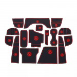 Interior Anti-Slip Gate Slot Mat For VOLVO XC60 2018  Water Cup Holder Non-slip mats Pad Car Sticker Accessories punane