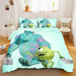 Multikas Sullivan Tekikatted Voodipesukomplekt Kodu Anime Tekk Voodipesu &Uuml;heinimese Suurus Kaksik Suurus Kuninga Suurus Dropshipping Kingitus EU Single(135*200cm)3pcs