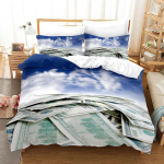 Dollarite Voodipesukomplekt 3D-tr&uuml;kk Paberrahad Tekikott Kodutekstiilid &Uuml;hekohaline Kaksik T&auml;issuurus Kuningsuurus Padjap&uuml;&uuml;ridega Dropshipping EU Single(135*200cm)3pcs