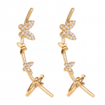 1 Paar goldene Damenohrringe, multifunktionaler Ohrschmuck, elegant