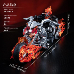 Ghost Rider ehitusklotsi MOC Marvel Ghost Kinght mudel Kokkupandud klotsidest m&auml;nguasi kollektsiooni kingituseks JD102 No Box