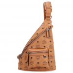 MCM Aren Logo T&otilde;mblukuga Suletav Kaetud L&otilde;uendist ja Nahast Mini &Otilde;lakott Risti Keha Kott Naiste kotid Konjak-Brandy-Pruun MMLFSTA06CO001 Basic Set (Bag+Dust Bag)