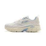 Li Ning Getaway Cushioning Lightweight Rebound Low top Casual Running Shoes Women's Beige Blue ARXV004-3 37