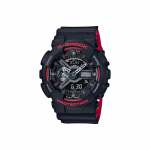 CASIO Meeste vedelkristall/analoog kahekordse n&auml;iduga seeria Must kell GA-110HR-1A GA-110HR-1A Regular Watch Box
