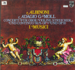 LP plaat I MUSICI Albinoni Adagio Gmoll Kontserdid Fu 64517 FONORING Saksamaa Klassikaline Kasutatud