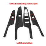 LHD RHD For For Hyundai Tucson 2015- ABS carbonfiber window rise switch cover glass control panle cover interior accessories LHD ABS carbon B black