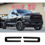CHIESMA, Eesmise iluv&otilde;re viimistluskomplekt Sobib Dodge Ram 2500 3500 4500 5500 2019-2024, Must Uus OEM 68358570AA 6NB35TZZAB Katteosad Tarvikud CH-RAM-GR-GB