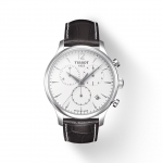 Tissot T063.617.16.037.00 meeste k&auml;ekell nahast rihmaga, h&otilde;bedase sihverplaadiga h&otilde;be