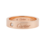 Cartier C De Klassikaline T&auml;ht 4 mm Laiune 18K Kuld Teemantiga S&otilde;rmus Unisex s&otilde;rmused Roosa Kuld B4210700 Box,Warranty Not Included,57