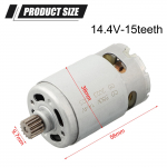 Boschi &Uuml;hilduv RS550 Mootor 13hammast 15hammast Asendus TSR1080-2-LI GSR120LI Juhtmeta Puurmasinale 12V 14.4V Elektrilise T&ouml;&ouml;riista Mootor
