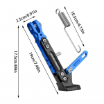Mootorratta tugijalg Reguleeritav metallist jala k&uuml;lgtoe seisuklamber elektrimootorratta parkimise jala k&uuml;lgtoe tugijala jaoks sinine