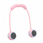 3 kiirusega kaelaventilaator labadeta kaelaventilaator 1200mAh akutoitega kaelaventilaator vaikne roosa