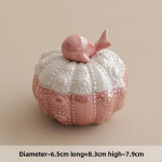 Keraamiline sinivaala ehtekarp V&auml;ike loominguline armas hoiupurk Ehete s&otilde;rmuste kaelakeede hoiukarp Lauakaunistus K&auml;sit&ouml;&ouml; Kingitused