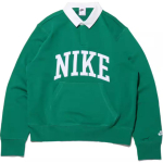 Nike Meeste Club Fleece Pika Varrukaga Fliisist Polo Top Roheline Valge FN3113-365 L blue