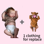 50cm Reborn t&uuml;drukust beebi pehme k&otilde;va silikoonist elutruu nukk vasts&uuml;ndinud beebi nukk kingitus baby girl+1 replaced clothing