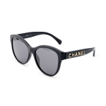 Chanel Moes Lihtsad Vabaaja P&auml;ikeseprillid Mustad &Uuml;marad Unisex P&auml;ikeseprillid CH5458C622T8 Basic Packaging-Eyeglass Case+Box,55mm,Black