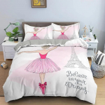 Multikas balleti tantsiv t&uuml;druk tekikott komplekt printsessi stiilis kaheinimesevoodi komplekt lastele t&uuml;drukule P&otilde;hjamaade voodikate 150 90 Queen King 140x200cm