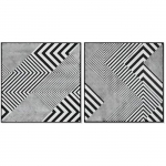 Maal - HOME ESPRIT - Kaasaegne abstraktne - 100 x 100 cm - Mitmev&auml;rviline - 2 tk