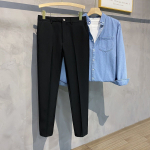 Kevadsuvi Meeste vabaaja p&uuml;ksid &uuml;likond p&uuml;ksid Slim Fit t&ouml;&ouml; elastne v&ouml;&ouml;koht s&ouml;rkimine &auml;rip&uuml;ksid meeste must pluss suurus 28