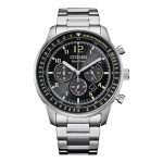 CITIZEN Eco-Drive Seeria Kristallklaas P&auml;ikesek&uuml;ttega Kvartsterasest Rihm Meeste K&auml;ekell Must Tihvt CA4500-83E must