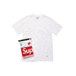 Supreme x Hanes Sildita T-s&auml;rgid (3 pakk) 'Valge' Meeste SUP-FW19-036 S white
