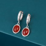 S925 sterlingh&otilde;bedast naiste veinipunased retro prantsuse rippuvad k&otilde;rvar&otilde;ngad - 2026 k&otilde;rgeklassiline moestiil 925 Sterling Silver black