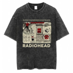 Radiohead T-s&auml;rk Klassikaline Retro Rockb&auml;ndi Graafiline T-s&auml;rk &Uuml;lisuur Kvaliteetne Puuvill Meestele Naistele T&auml;navamood L&uuml;hikeste Varrukatega T-s&auml;rgid S