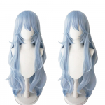 Rei Ayanami Anime Parukas Kost&uuml;&uuml;m Tegelane Pikk Laineline Hele Sinine Peo Cosplay Parukas S&uuml;nteetiline Juuksed (as the picture,SKY BLUE-One Size)