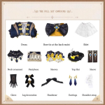 Anime Cosplay impact Navia cosplay kleit &uuml;likond kost&uuml;&uuml;m parukas komplekt Halloweeni peo riietus naistele kleidid M