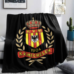 KV Mechelen Tr&uuml;kitud Flanellitekk, pehme pleed magamistoa diivani jaoks, pestav, jalgpallif&auml;nni kaup, suurep&auml;rane kingitus. 130cm x 150cm gray