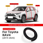 Toyota RAV4 2019-2025 Uksetihendi helisummutuskomplekt EPDM-kummist ilmastikukindlad tihendiribad Tuulem&uuml;ra v&auml;hendamine Salongi liistud One Set must