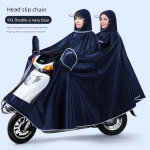 Kahekordne eriti suur pikk t&auml;ispikkuses vihmamantel meestele mootorrattale 125 Moto elektriline aku mootorrattale Poncho naistele XXXXL / 3XL lilla