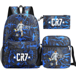 Cr7 Luo Seljakott Sporditarvikud Tr&uuml;kitud Seljakott Laste &Otilde;pilaste Koolikott &Otilde;lakott Pinalikott Kolmeosaline Komplekt Backpack