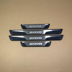 ABAIWAI Peugeot 2008 2027 2026 2025- jaoks Uksepakikate Roostevabast terasest Auto k&uuml;lgm&uuml;tsakas 3D Siseauto osa Silver with 3M tape gray