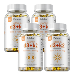 Pslalae D3-vitamiin K2 10000 R&Uuml; pehmekapslid 120 tk &mdash; Luude tugi, mineraalide imendumine, kaltsiumi tugi 120*4