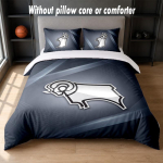 Derby County Disainiga Voodi Voodipesu Komplekt 1 Tekikott + 2 Padjap&uuml;&uuml;ri Pehme Hingav Kodune Voodipesu 135cm*200cm