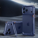 Oatsbasf 9-kujuline telefoni&uuml;mbris 17 Pro Max/Pro/Air jaoks, seisutoega, metallist raamita, Magsafe, minimalistlik kaitseraam, p&otilde;rutuskindel kate iPhone Air sinine