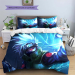 Anime Kakashi Voodipesukomplekt, Naruto Teemaline Magamistoa Tekikate ja Padjap&uuml;&uuml;r, T&auml;iuslik F&auml;nnikingitus.chl 155x200cm