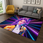 Kpopi deemonik&uuml;tid Rumi Mira Zoey Muusika Joonisfilmivaip Vaip Magamistoa elutoa diivani Kodu kaunistamiseks, libisemiskindel p&otilde;randamatt Kingitus 80cm x 120cm