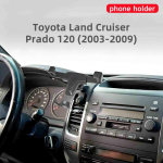 Telefonihoidik Toyota Land Cruiser Prado 120 2003-2009 jaoks, &otilde;hutusavale kinnitatav, mobiilitugi, autotarvikud gray