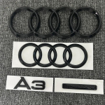 AUDI A3 4 R&otilde;ngaga logo ABS Must Auto Kapott Esikapoti Iluv&otilde;re Tagaluugi Embleem Kleebis A3 m&auml;rk Quarrto Embleem A3 jaoks 2010-2020