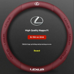 Auto s&uuml;sinikkiust nahast rooliratta kate Lexus F Sport ES200 ES300 RX300 LS500h GS300 IS300 CT200h NX300 UX300 LX570 GX jaoks
