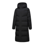 Meeste pikk soe talvine kapuutsiga p&uuml;stjakk, suur parkka, v&auml;litegevusteks, 300 g valge pardi udusulg, 600 t&auml;itej&otilde;ud 2XL black