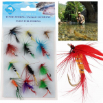 12 tk k&auml;rbsep&uuml;&uuml;gi konks, mis j&auml;ljendab mesilaste k&auml;rbseid putukate s&ouml;&ouml;ta Kunstlikud peibutised, sulekonks karpkalap&uuml;&uuml;giks