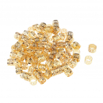 100 tk. s&uuml;da metallist mansett juuksepikenduskaunistused rastapatsid helmed h&otilde;bedased 10x8 mm