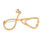 Loominguline Unisex meditsiiniline stetoskoop Rhinestone pross Pin riided krae ehted h&otilde;be