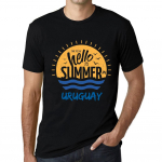 Meeste vintage T-s&auml;rk graafilise T-s&auml;rgiga Aeg &ouml;elda tere suvele Uruguays S&uuml;gavmust XS must