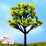 Puud miniatuurse haldjaaia kaunistuse jaoks nukumaja taimepott kujuke meisterdamiseks Green Yellow