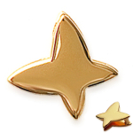 Les Tr&eacute;sors De Lily [G1201] - kullatud ripats  Butterfly  - 11x11 mm kuld
